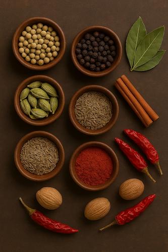 ادویه های پودر نشده